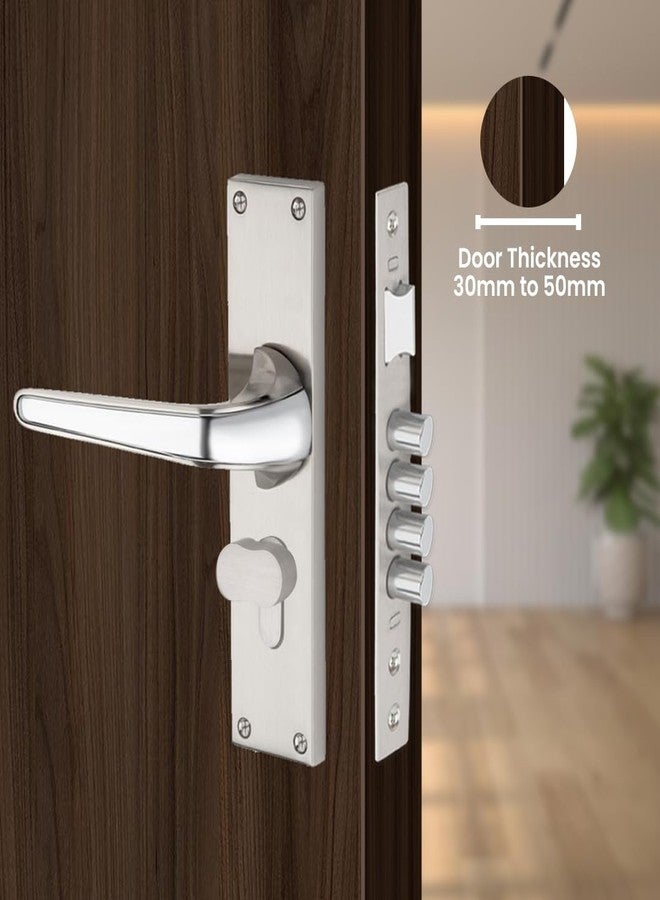 Link Carvo Mortise Lock |for Main & Internal Door in Home/Office/Hotel | 10 Inches Heavy Duty Handle Set with One Side Key Access, 3 Keys |SS Finish|2 Years Warranty - Image 2